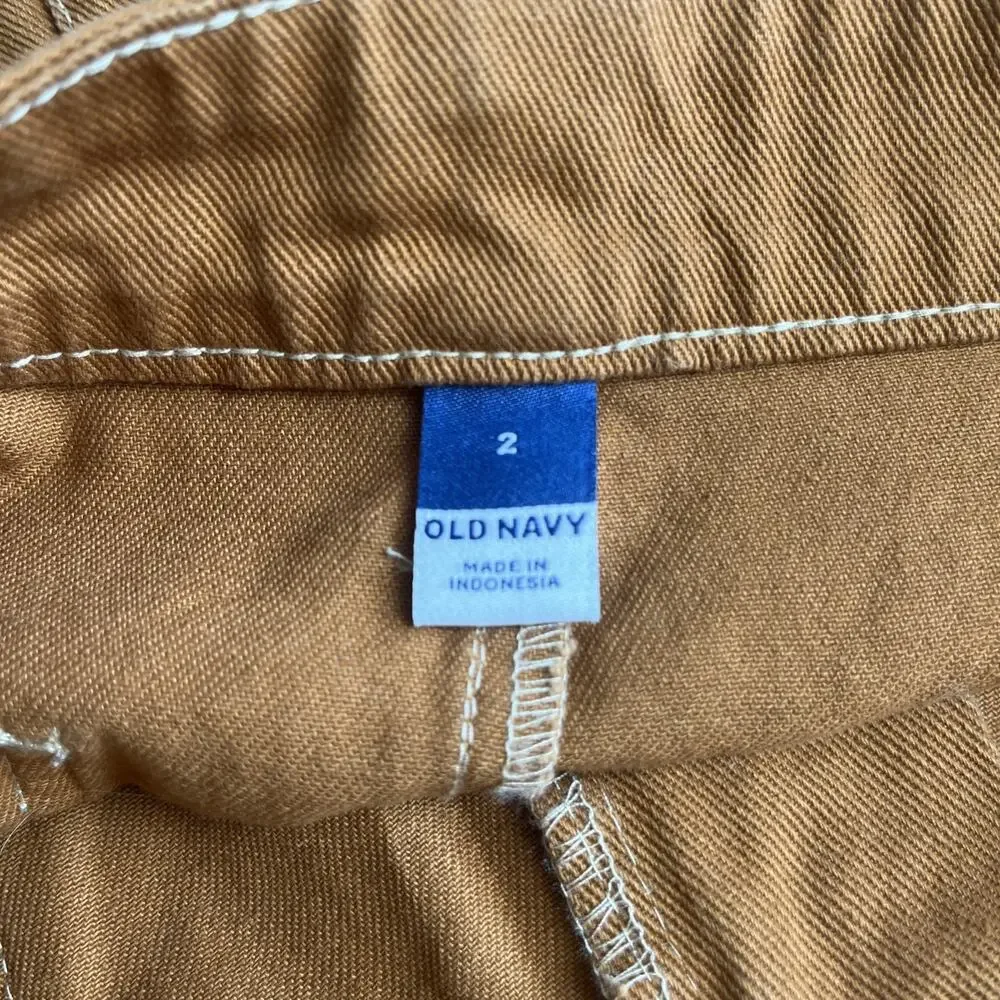 NWT Old Navy Size 2 Sly Fox Rust 100% Cotton Twill High Rise Utility Mini Skirt - Picture 9 of 12
